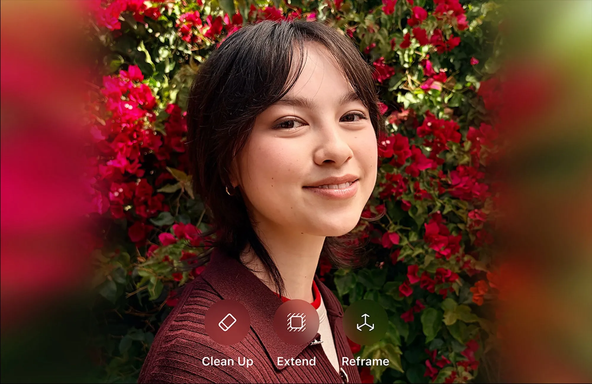 Contoh penyuntingan dan peningkatan foto menggunakan AI di iOS 27