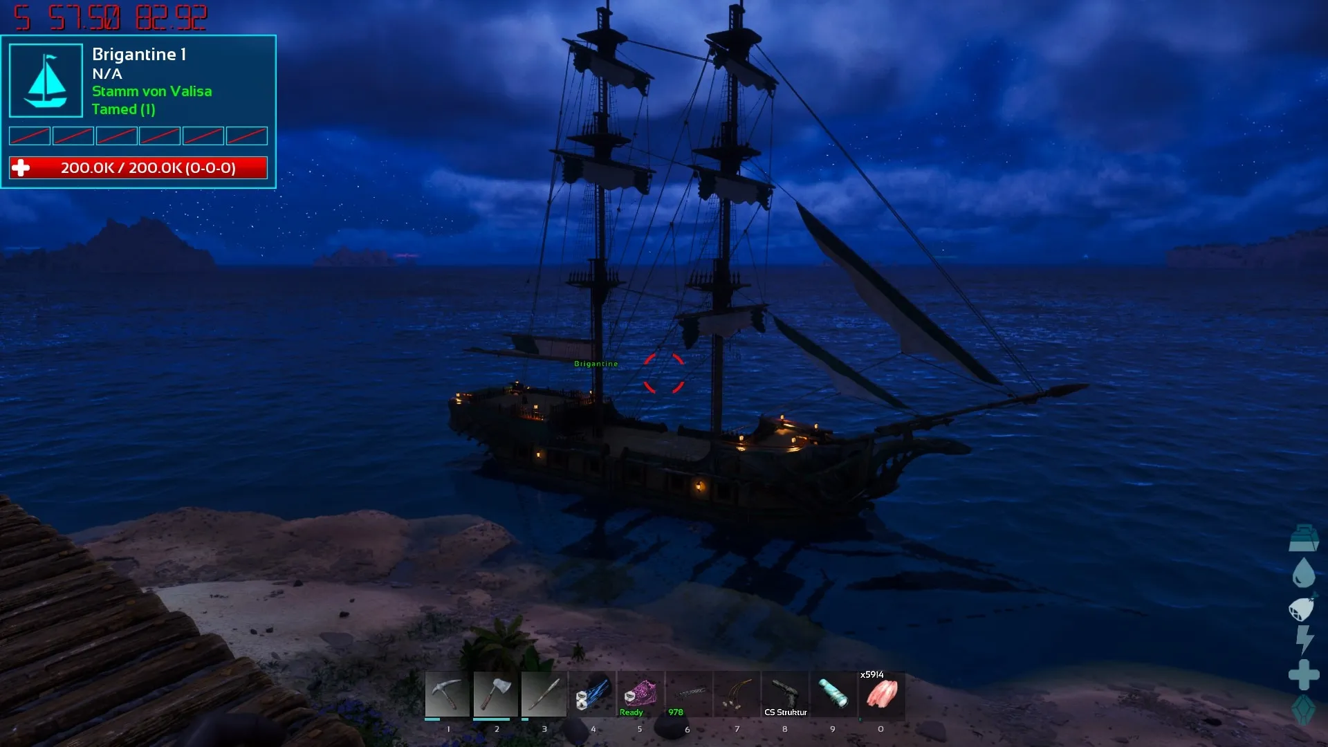Tangkapan layar ARK: Survival Ascended menampilkan pemain di dekat makhluk prasejarah.