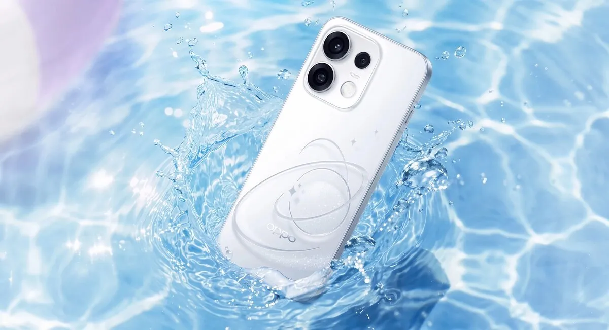 Desain punggung OPPO Reno16 Pro 5G dengan efek Planet 3D