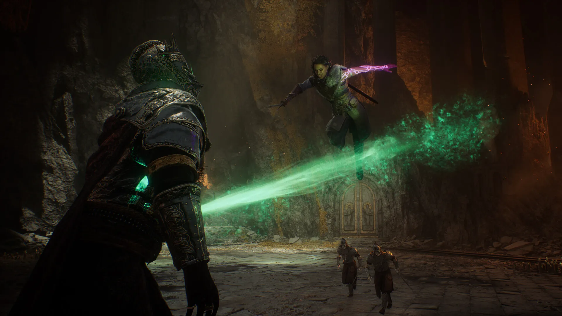 Adegan pertarungan cepat di Echoes of the End: Enhanced Edition melawan musuh.