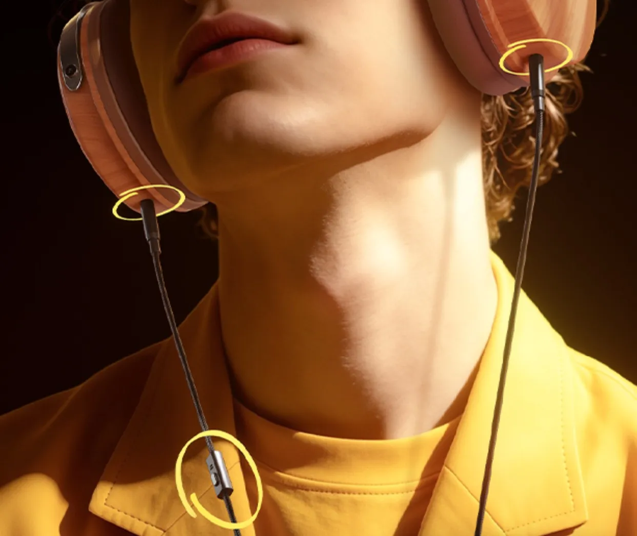 Kabel detachable dengan remote inline dan mikrofon pada Fiio Snowsky Nature