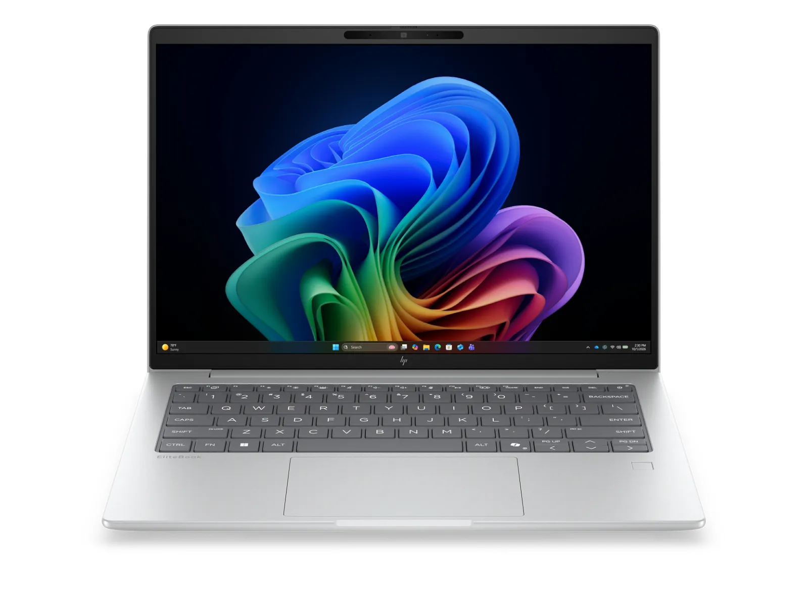 Tampilan bagian bawah laptop HP EliteBook 6 G2q dengan sistem ventilasi dan karet kaki.