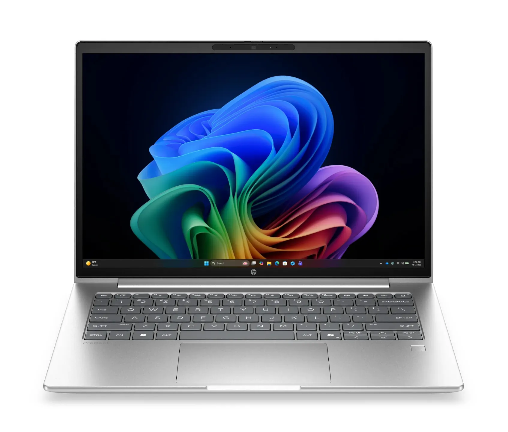 Tampilan bawah HP ProBook 4 G2i 14 yang menampilkan konstruksi bodi dan kisi ventilasi