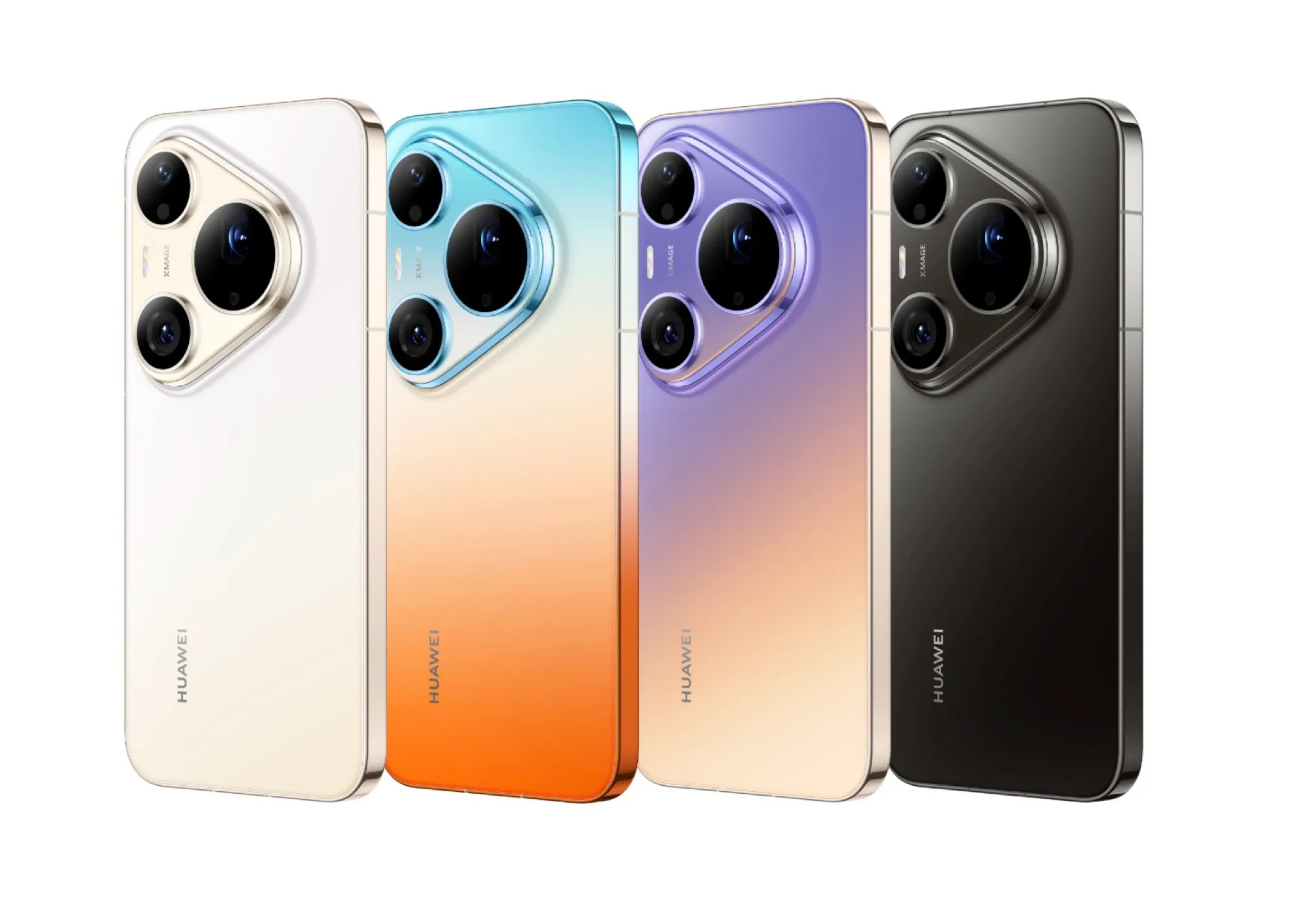 Desain belakang Huawei Pura 90s Pro Max dengan modul kamera segitiga dan bodi glossy