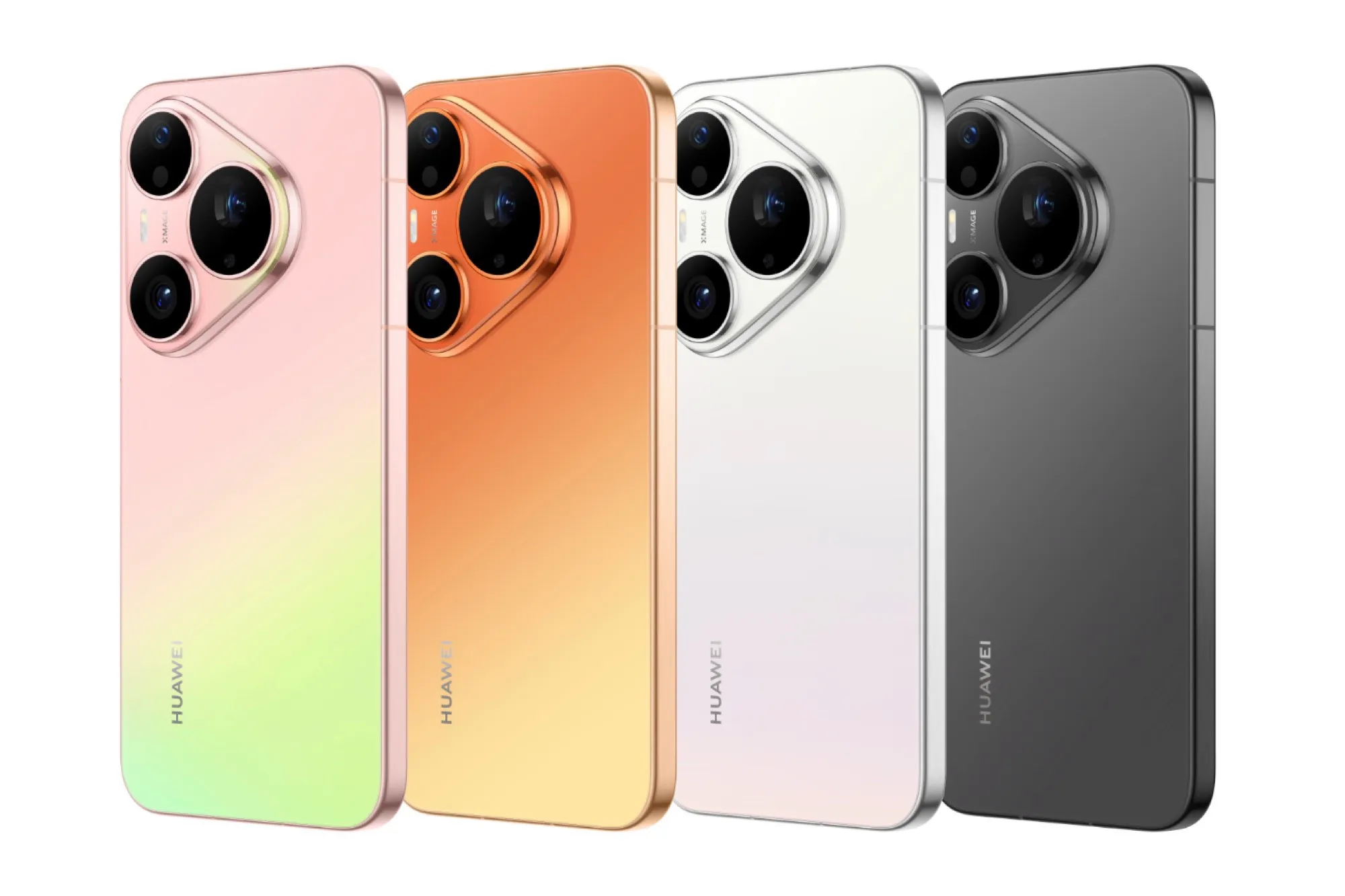 Tampak belakang Huawei Pura 90s Pro dengan modul kamera segitiga dan warna gradasi