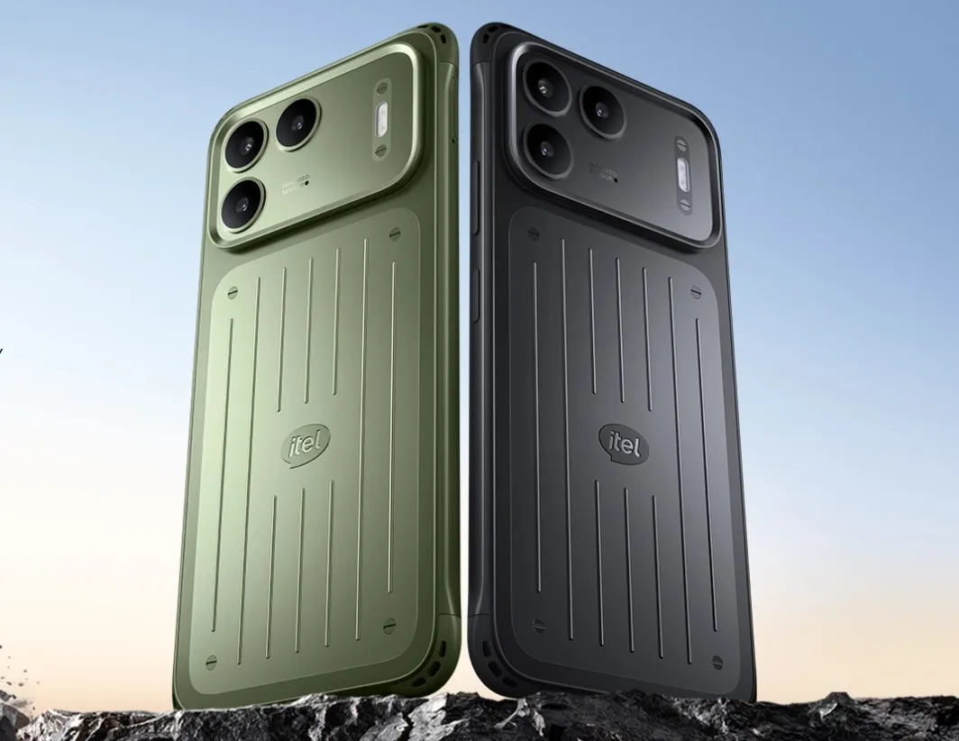 itel Power 80 dipasangi casing pelindung berwarna oranye