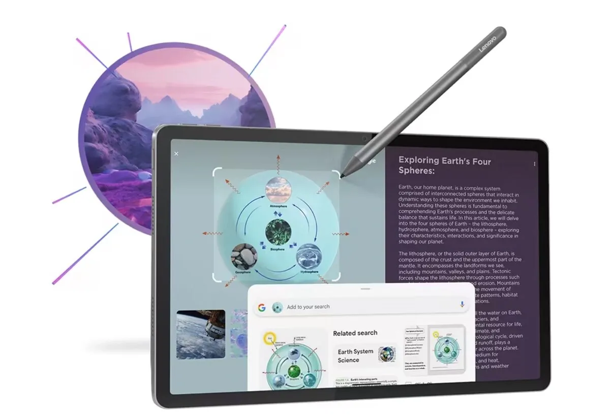 Lenovo Idea Tab bersama stylus Lenovo Tab Pen untuk menulis dan menggambar