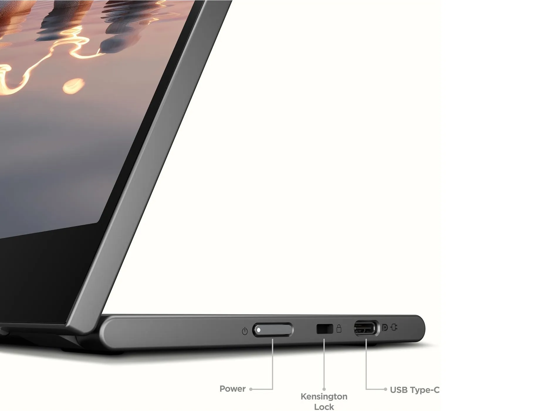 Lenovo L16 digunakan sebagai layar kedua laptop dalam orientasi lanskap
