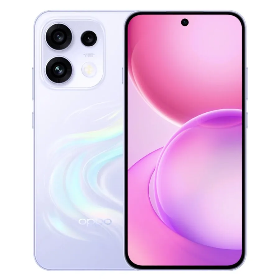 Tampak depan OPPO Reno16 F 5G dengan layar AMOLED 6,57 inci