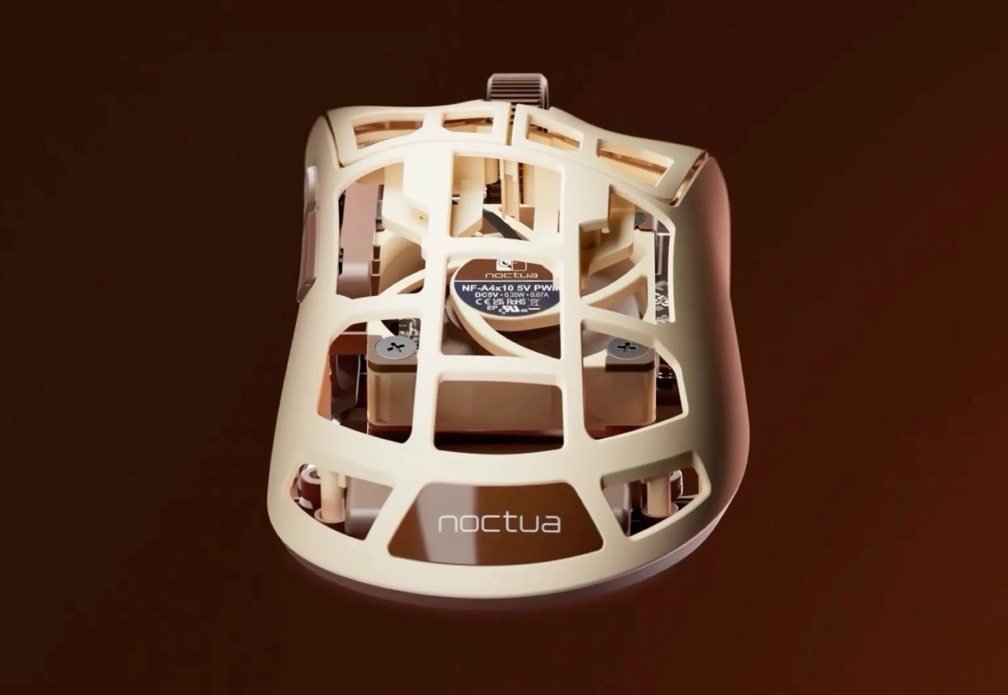 Pulsar Feinmann F01 Noctua Edition dengan dock charger berwarna cokelat tua