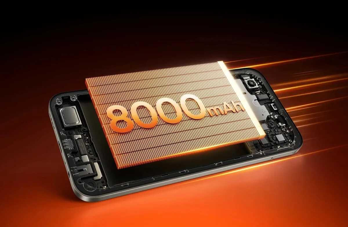 Baterai Titan 8000 mAh pada realme P4x