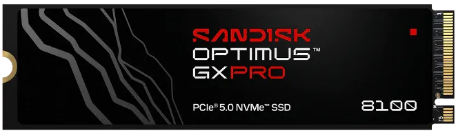 SSD Sandisk Optimus GX PRO 8100 dengan antarmuka PCIe 5.0 yang menampilkan performa tinggi untuk profesional dan gamer