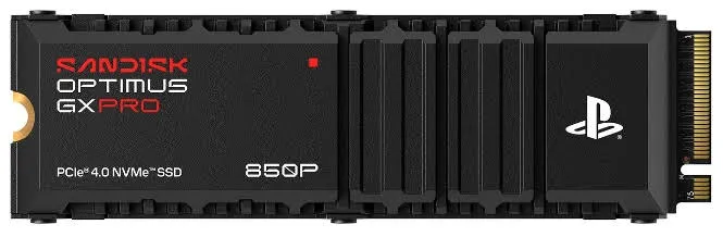 SSD Sandisk Optimus GX PRO 850P untuk konsol PlayStation 5 dengan lisensi resmi dan heatsink terintegrasi
