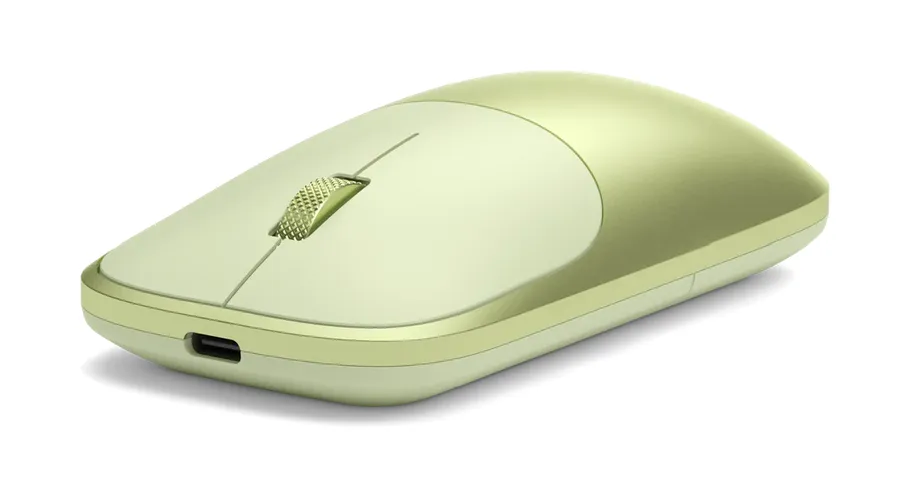 Satechi Slim EX Wireless Mouse warna Citrus dengan bodi aluminium dan scroll wheel metal