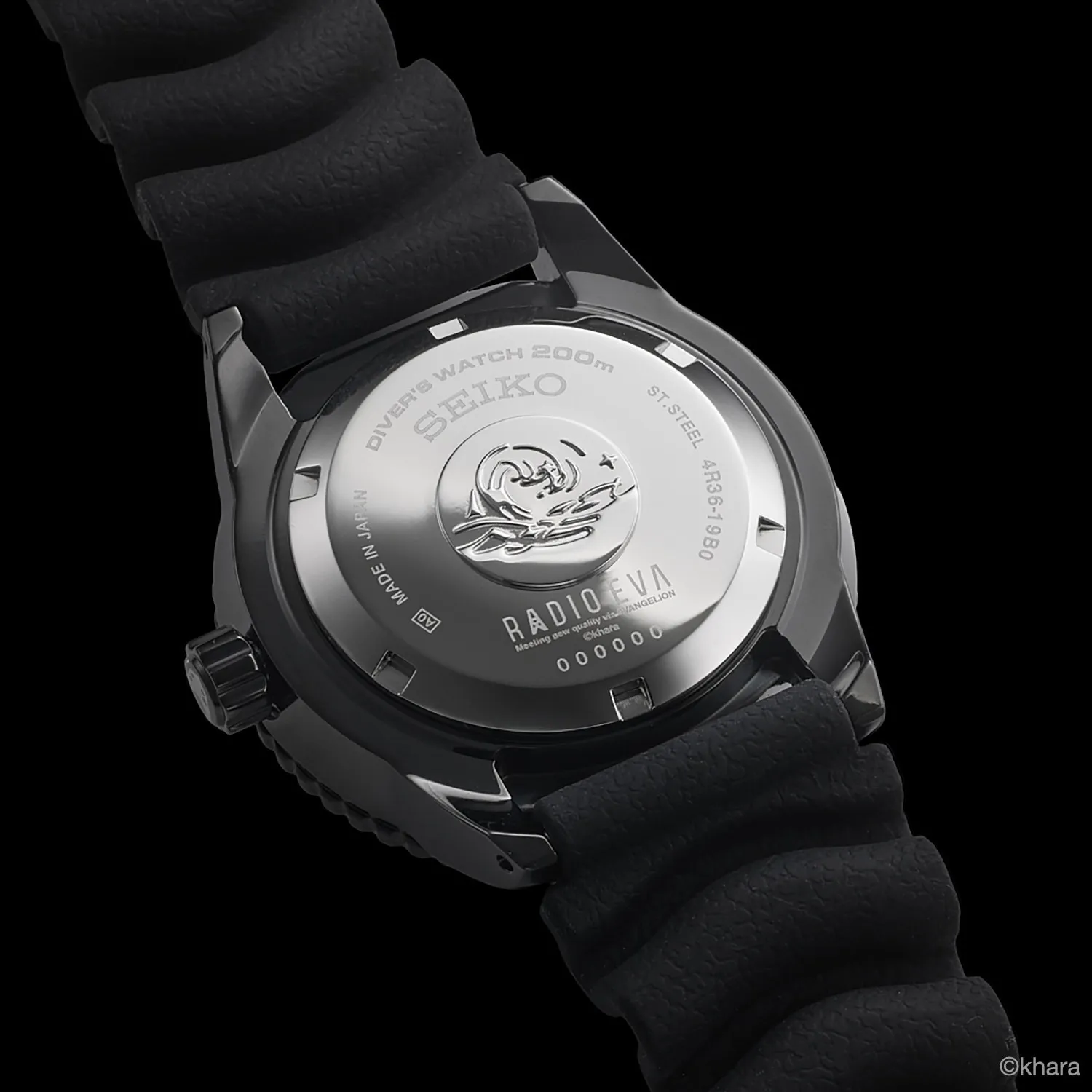 Kotak kemasan eksklusif jam tangan Seiko A347 EVA-02 Diver's Watch