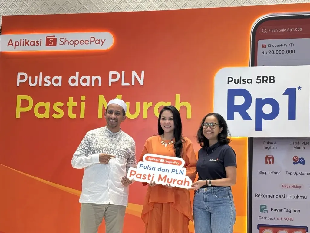 Suasana peluncuran kampanye ShopeePay Pulsa dan PLN Pasti Murah di Jakarta