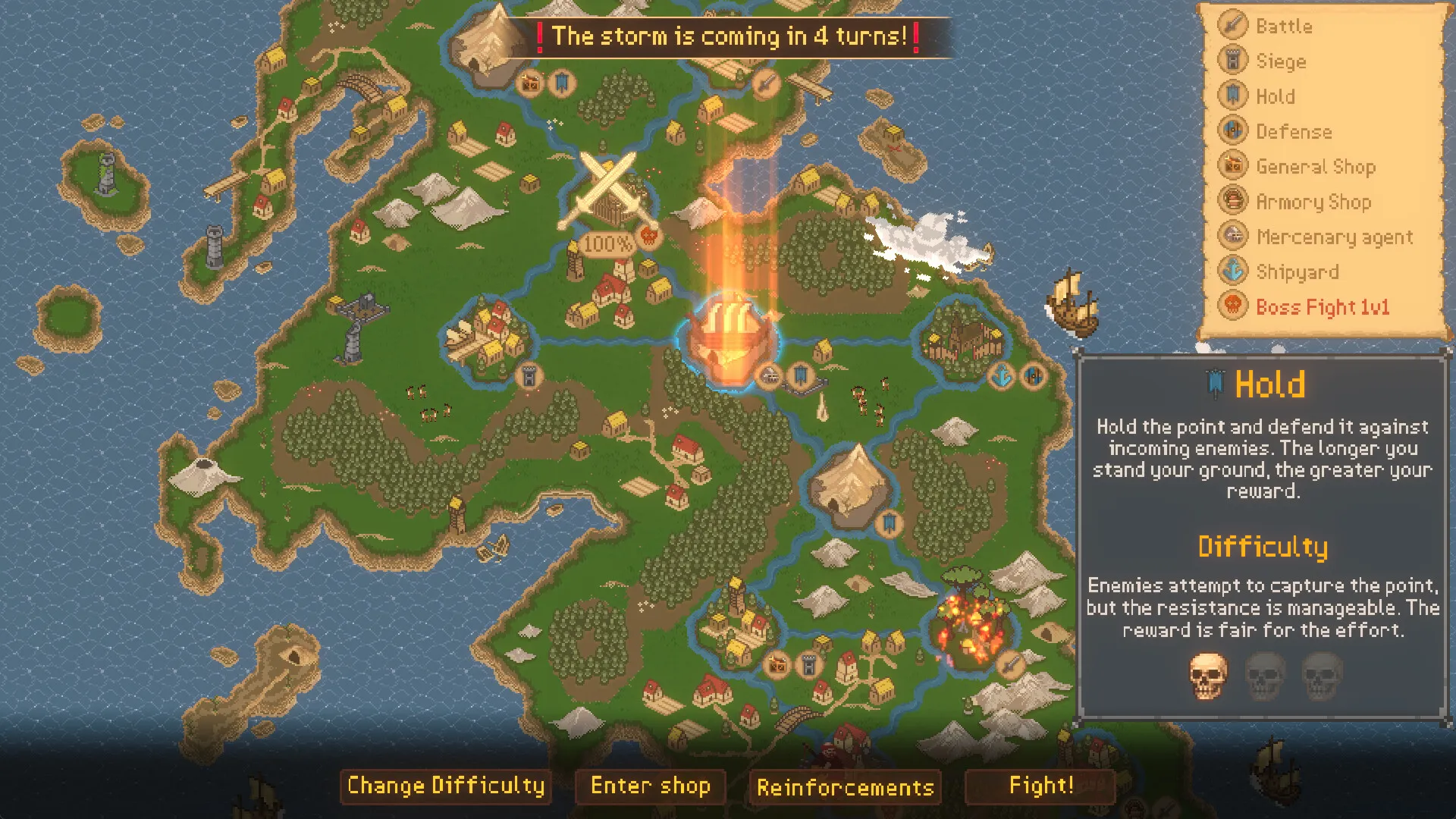 Peta permainan di game Sons of Valhalla.