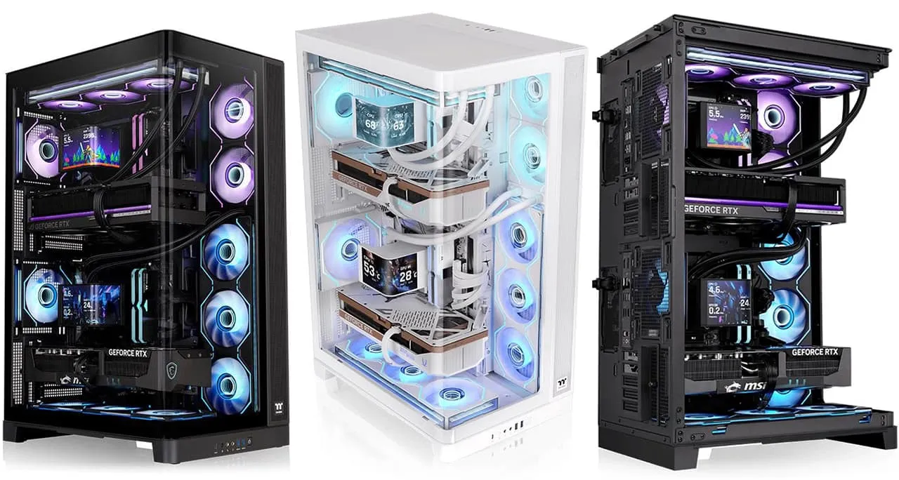 Varian warna hitam dan putih dari casing Thermaltake CAPO X