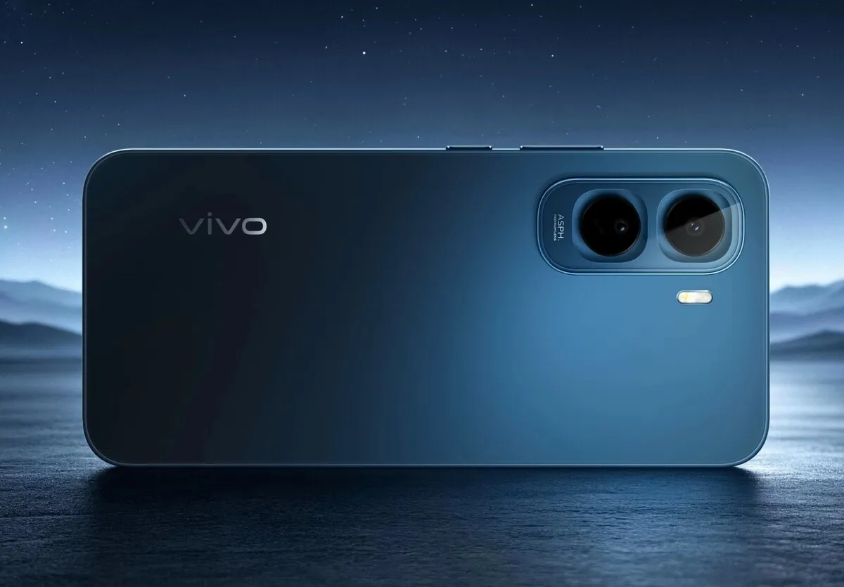 Desain frame metalik vivo Y500 dengan bezel layar yang tipis