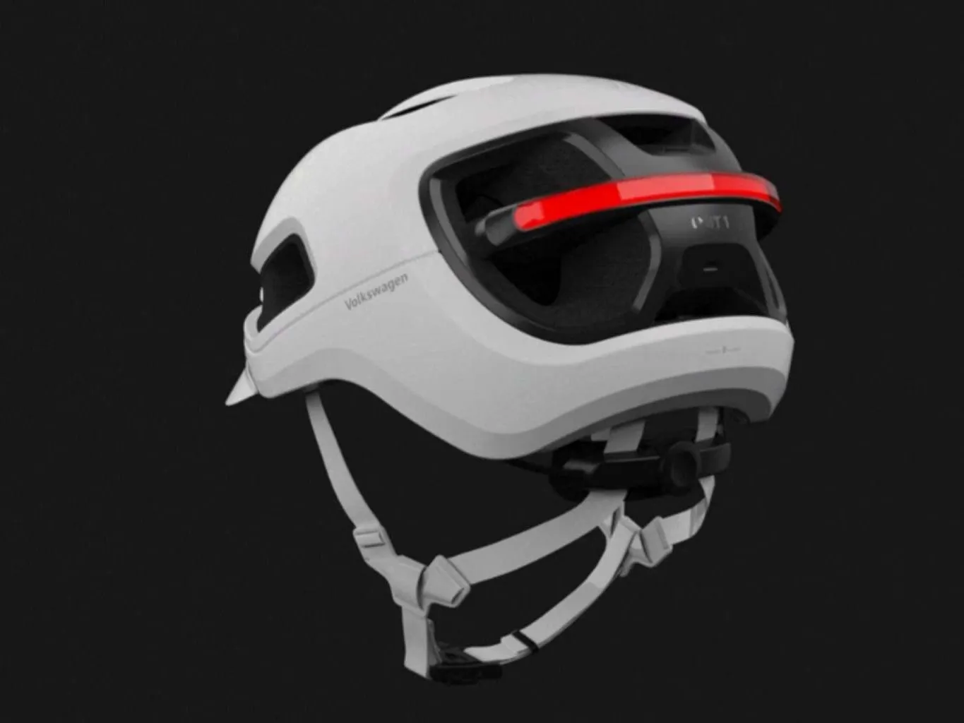 Smart Helmet Volkswagen Sport eBike yang berfungsi sebagai lampu sein dan sinyal pengereman